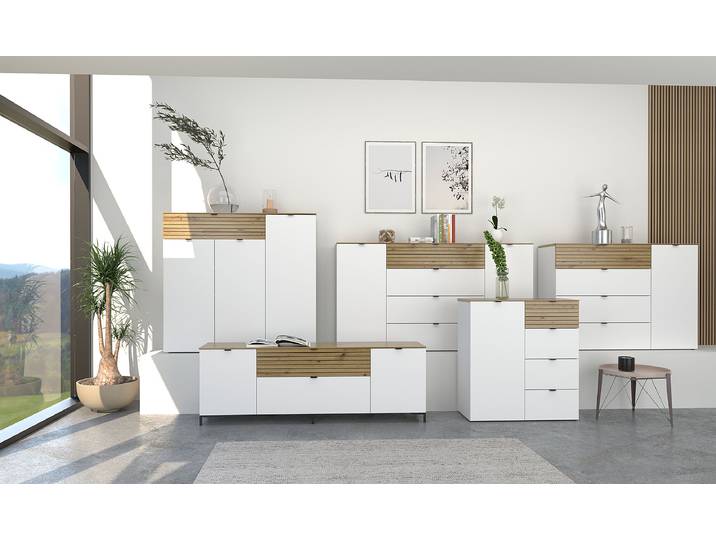 Buffet 90 x 99 x 41cm Blanc/Blanc