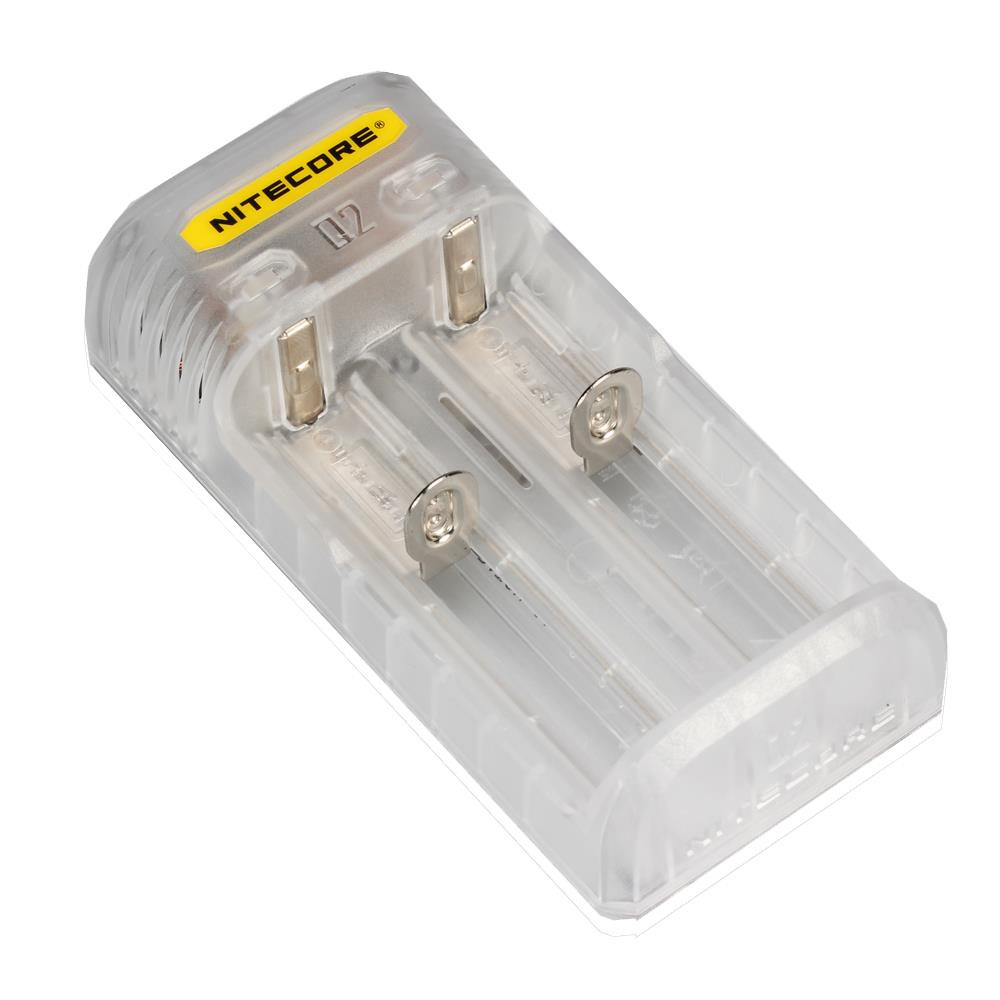 Nitecore Q2 oplader voor Li-ion en Li-ion IMR batterijen, transparant