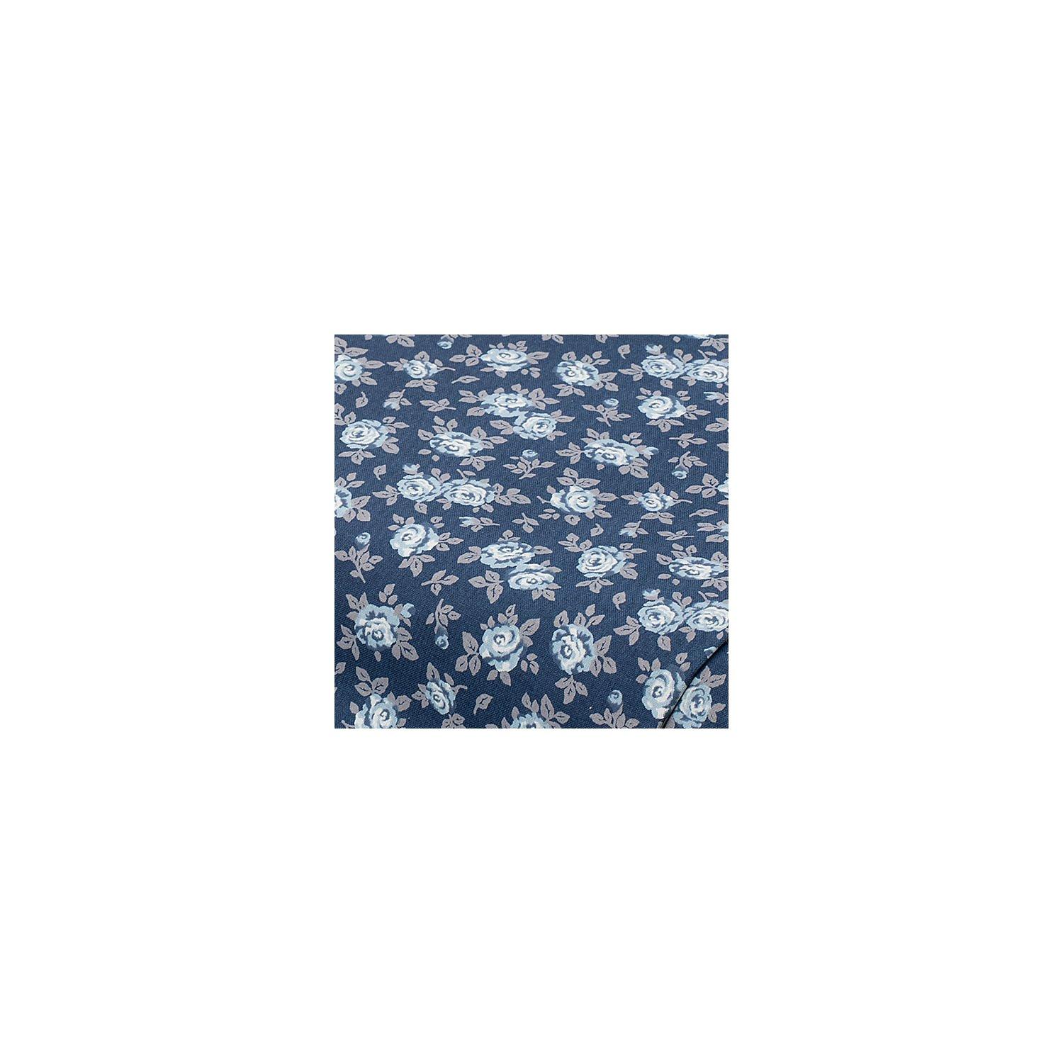 Baumwoll-Trachtenstoff "Rosen", blau-color