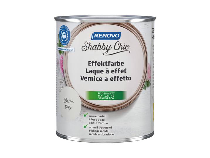 Renovo Shabby Chic Effektfarbe Grau 750 ml
