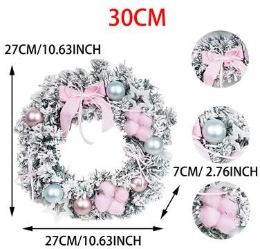 Youfap Market Christmas Wreaths, Pink Snowflake Decorations, Hanging Ornaments For Christmas Atmosphere s