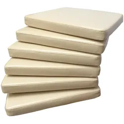 Sedex SEDEX 6x Sitzpolster Larissa Kunstleder Beige für Rattan und Loomstühle