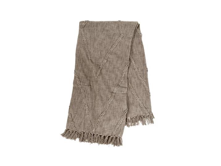 Tiseco - Decke SAHARA, Sahara Decke, 130 x 160 cm, Taupe