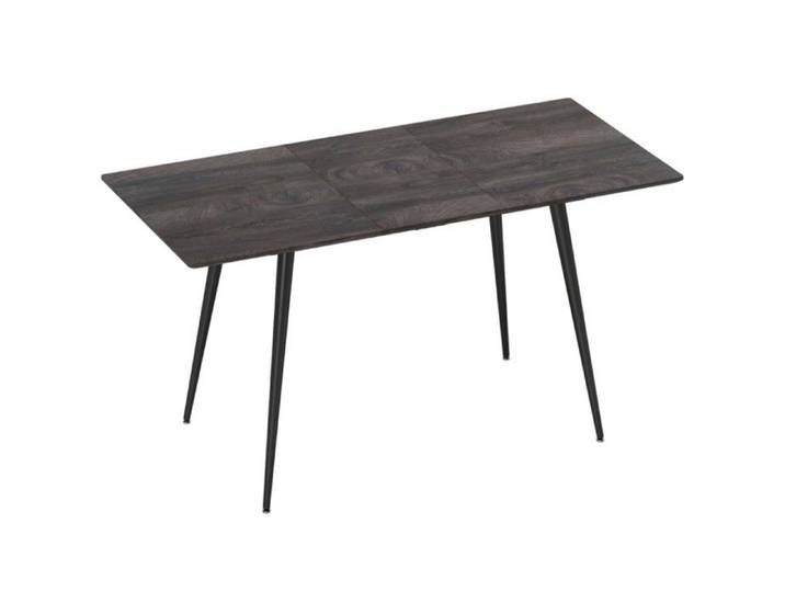 Table De Salle À Manger Extensible Gris 120-160x75x77cm 6-8 Personnes Pieds Acier Massif Table Cuisine Séjour Famille