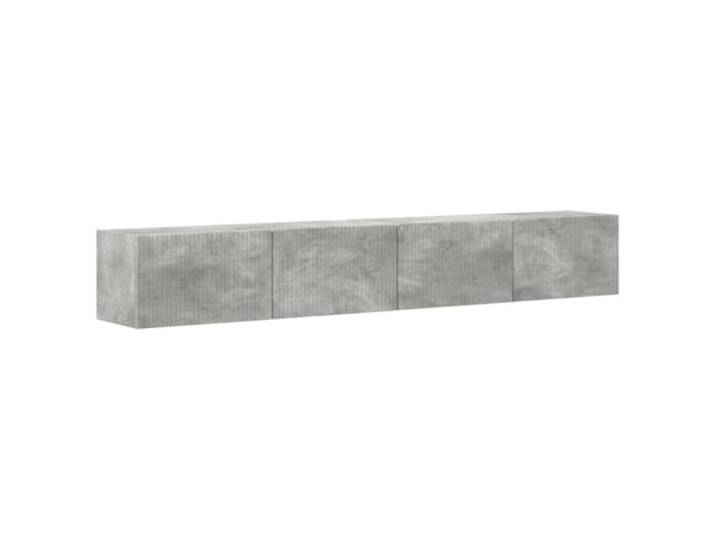 LMTYOENFG 2er Set TV Wandschrank Beton 98x31x29,5 cm Holzwerkstoff Elegantes 2er-Set Lowboards in Beton-Optik für Wohnzimmer und Schlafzimmer mit platzsparender Wandmontage.