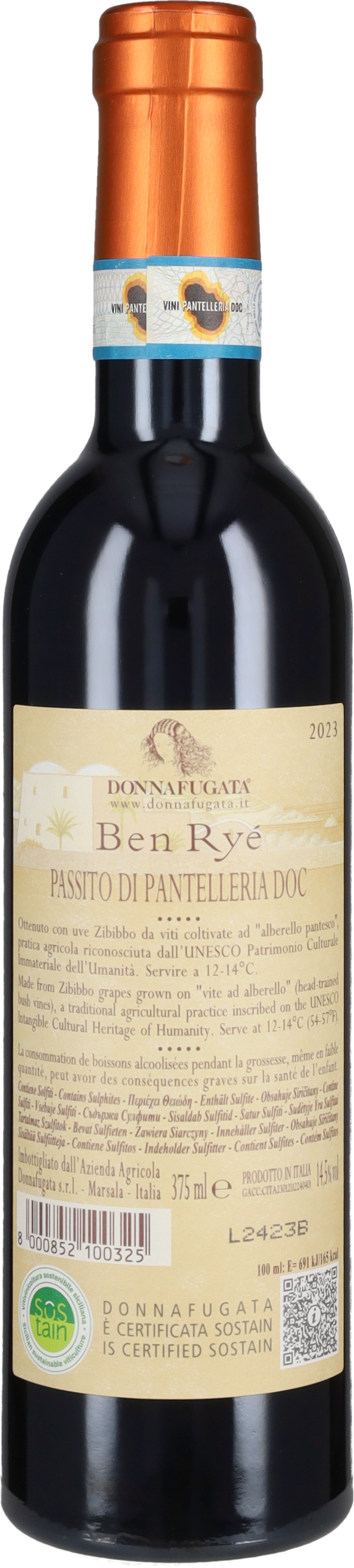 Passito di Pantelleria 'Ben Ryé' Donnafugata 2023 - 37.5cl