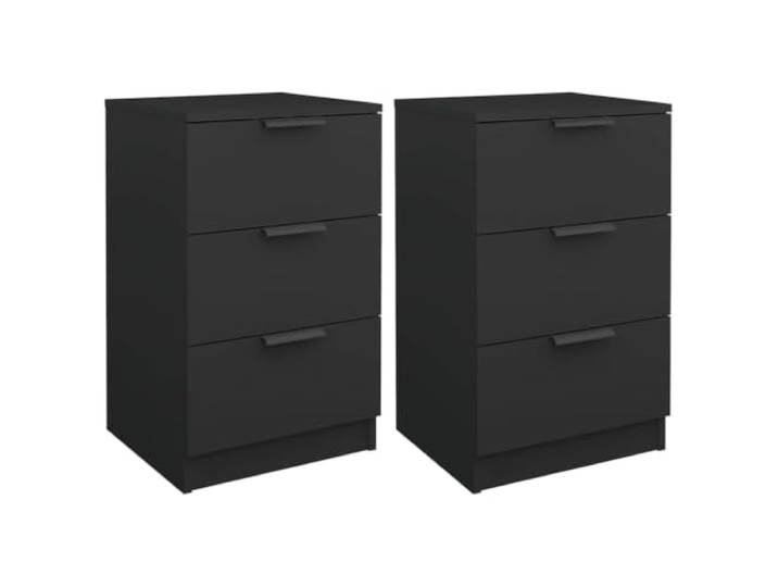 GHVBNMF Nachttisch 2er Set Schwarz mit 3 Schubladen 40x36x65 cm Kompakter Beistellschrank für Schlafzimmer und Wohnbereich: Drei Schubladen schaffen Ordnung für Ihre Utensilien.