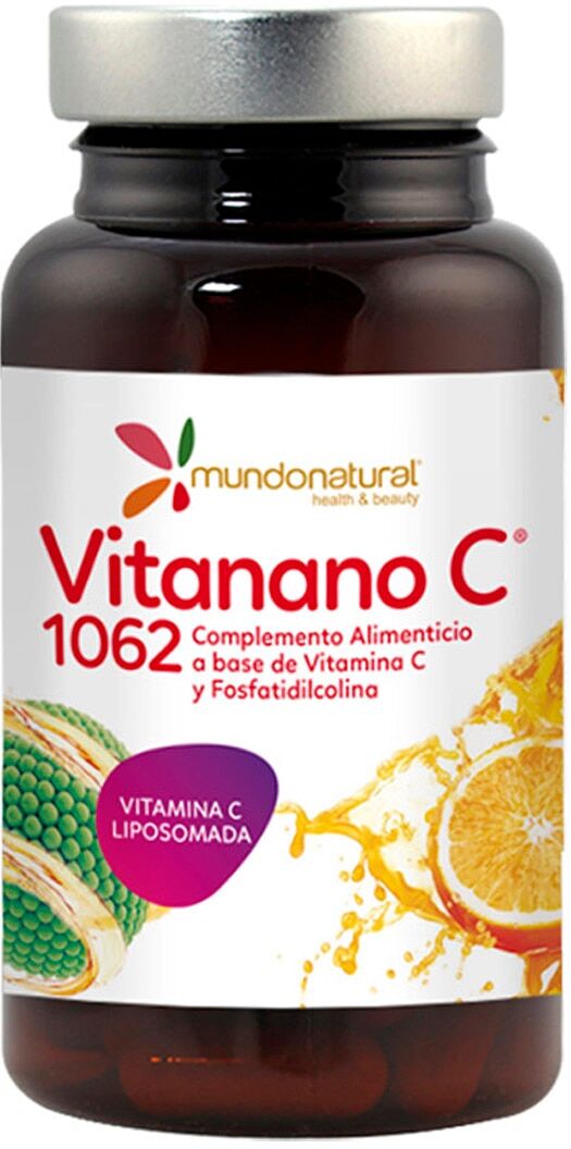 Mundo Natural 30 Cápsulas Vitanano C 1062 Vitamina C liposomada .