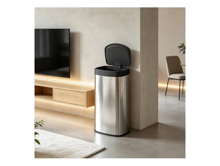 FELIXLEO Mülleimer 55L Automatischer Küchenmülleimer aus Edelstahl mit Soft Close Deckel