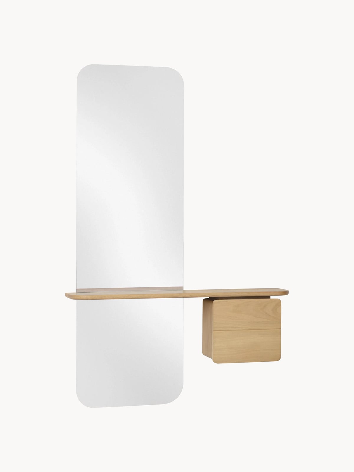 Umage Wandspiegel One More Look met houten plank