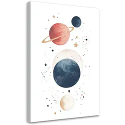 LEINWANDBILD Planeten Weltraum Boho 70x100cm