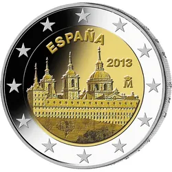 Spanien 2013: 2-Euro-Münze Kloster- und Schlossanlage El Escorial
