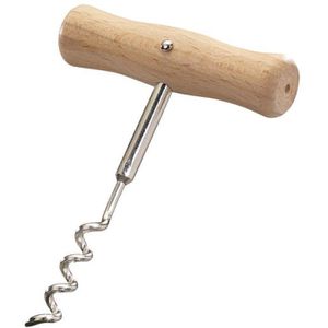 Westmark Korkenzieher Woody 10122270, T-Korkenzieher, 10,4cm, Stahl / Holz