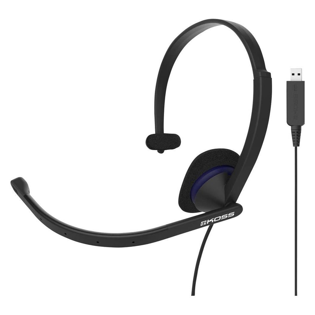 Koss CS195 USB mit Kabel, On-Ear, Mikrofon, USB Typ-A, Schwarz (Kabelgebunden, USB-A) (145194267)