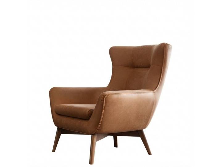 Xlmoebel Ohrensessel Modernes Kunstleder-Sessel im Gelb für stilvolles Wohnen (1-St., Ohrensessel, Gelb), Made in Europa