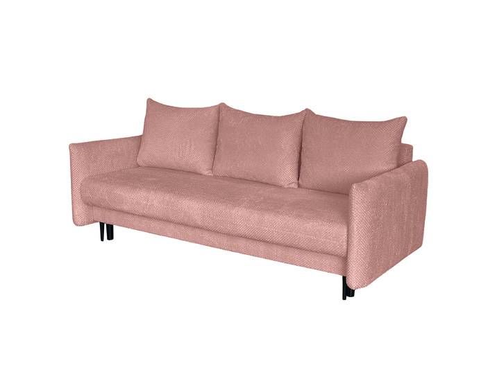 Schlafsofa Samek Pink Strukturstoff Vilja 218 x 96 x 102cm Modern