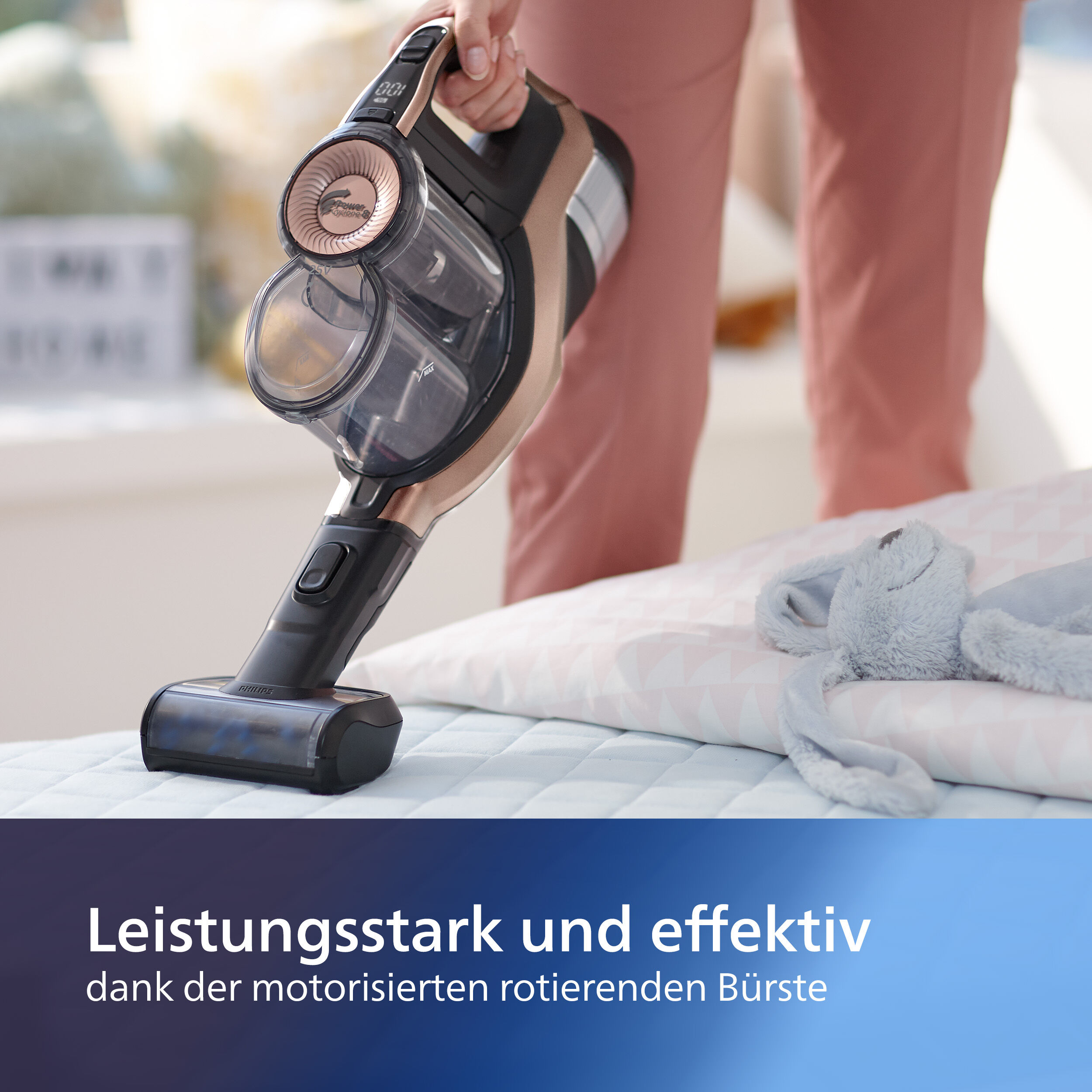 Philips Mini-Turbobürste "XV1684/01 Cordless VC 7000 & 8000 Series", schwarz, Staubsaugerdüsen, mit motorisierter rotierender Bürste, zum Entfernen von Tierhaaren, Mini-Turbobürste schwarz Einheitsgröße