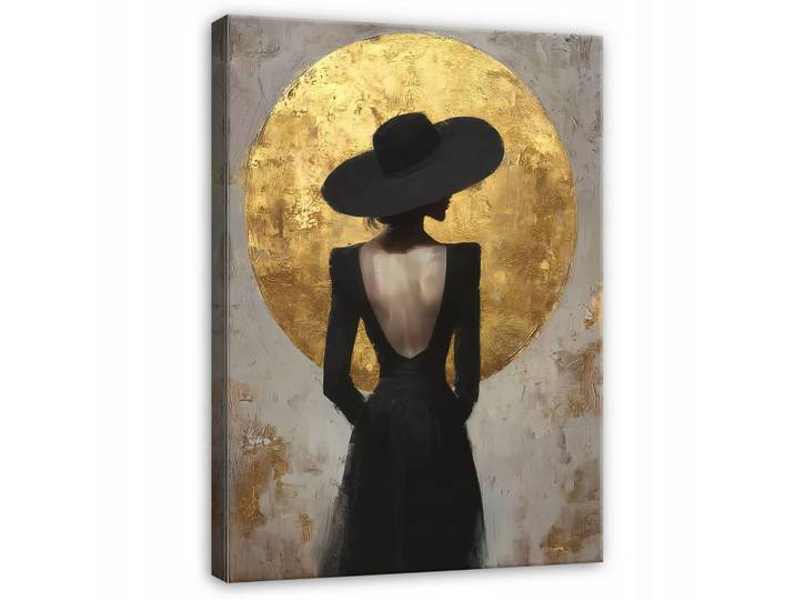 WANDBILDER Frau Hut Abstrakt Loft 60x40