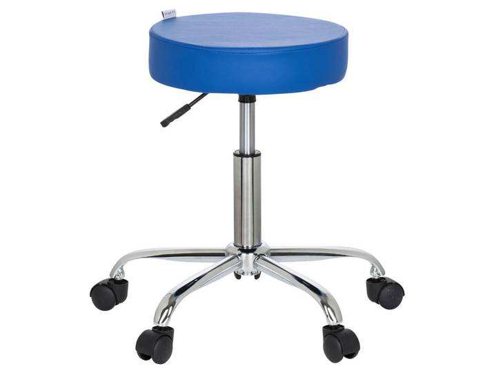 Mid.you Bürohocker, Blau, Chromfarben, Drehkreuz, 57x45x57 cm, Büromöbel, Bürostühle, Bürohocker