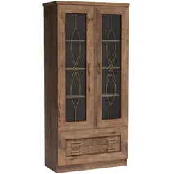 VITRINE UDINE 190 / 90 cm in Eichefarben