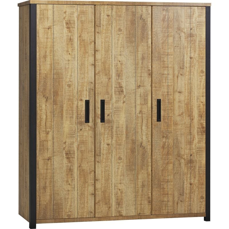 Kledingkast Fiona 3 deurs van Budget Home Store met houteffect