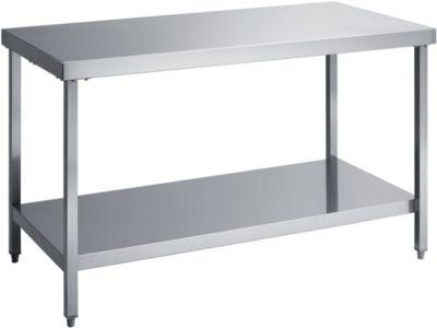 Edelstahl-Arbeitstisch, mit Boden, 1800 x 600 x 850 mm