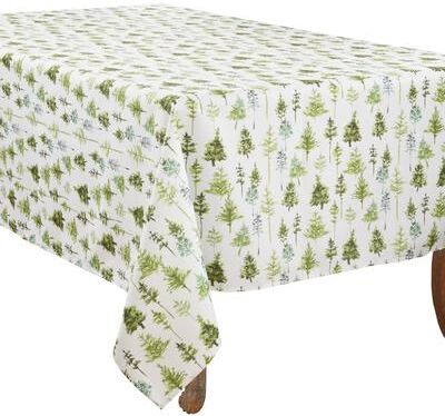 Saro Lifestyle Tablecloth With Forest Trees Design