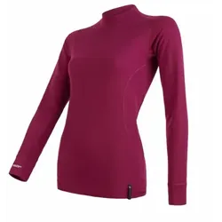 Sensor Double Face Damen-Shirt Langarm Lilla Gr. S