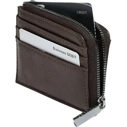 Stackers Etui für Dokumente braun mit Reißverschluss