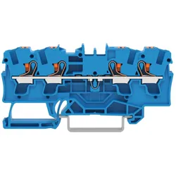 Wago 2204-1404 4-Leiter-Durchgangsklemme,mit Drücker,4 mm2,blau 22041404  - 50 Stück