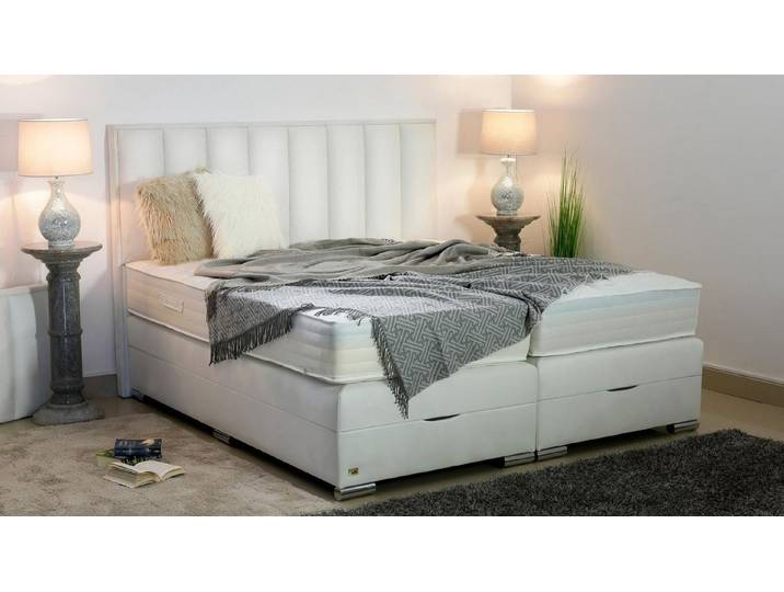 PAARA Boxspringbett mit Bettkasten und Kopfverstellung, Komplettset - Modell Mailand, mit innovativem Belüftungssystem