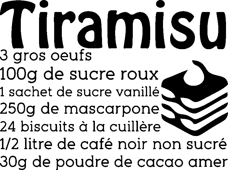 Ambiance-sticker Sticker citation recette Tiramisu
