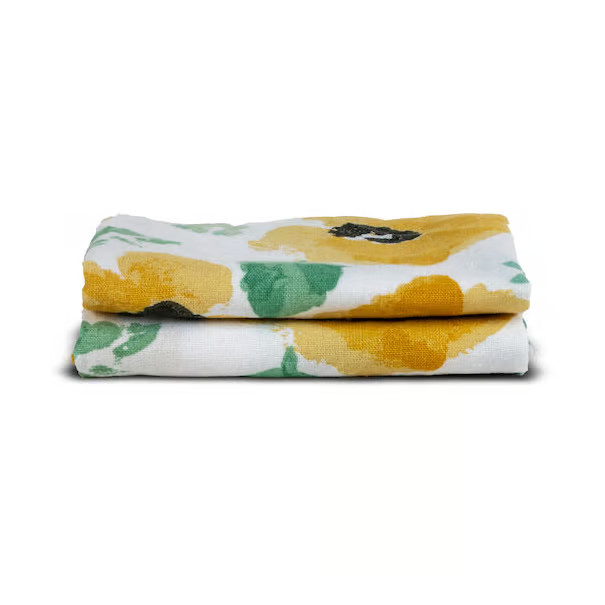 Sagaform Eden keukenhanddoek 2-pack Gemengd geel 50 x 70 cm