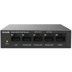 Tenda G0-5G-PoE wired router Gigabit Ethernet Black, Router, Schwarz