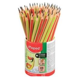 Maped Schreiblern-Bleistift KIDY learn, 72er Köcher HB, Minenstärke: 2,2 mm, dreieckig, bruchfeste Graphi (2.20 mm, HB, 72x) (854601)