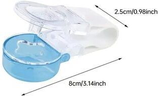 Uplift Treasures Portable Pill Dispenser And Splitter Hygienic, Compact Medication Organizer For Travel And Daily Use blue Clear White medium