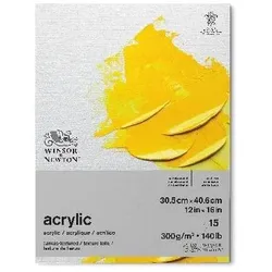 Winsor & Newton, Bastelpapier, Acrylic Pad 300g 30,5x40,6cm, 15 pages (300 g/m2)