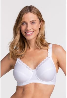 Plus Size Women's Cotton Comfort bra by MISS MARY OF SWEDEN INC in White (Size 42 B)