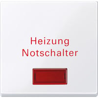 Wippe Ausschalter mit Kontrollfenster für Heizung Notschalter weiß (glänzend), Retail