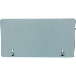 hJh-OFFICE Tischtrennwand 891018, blau, Akustik-Trennwand mit Filzbezug, 120 x 62cm