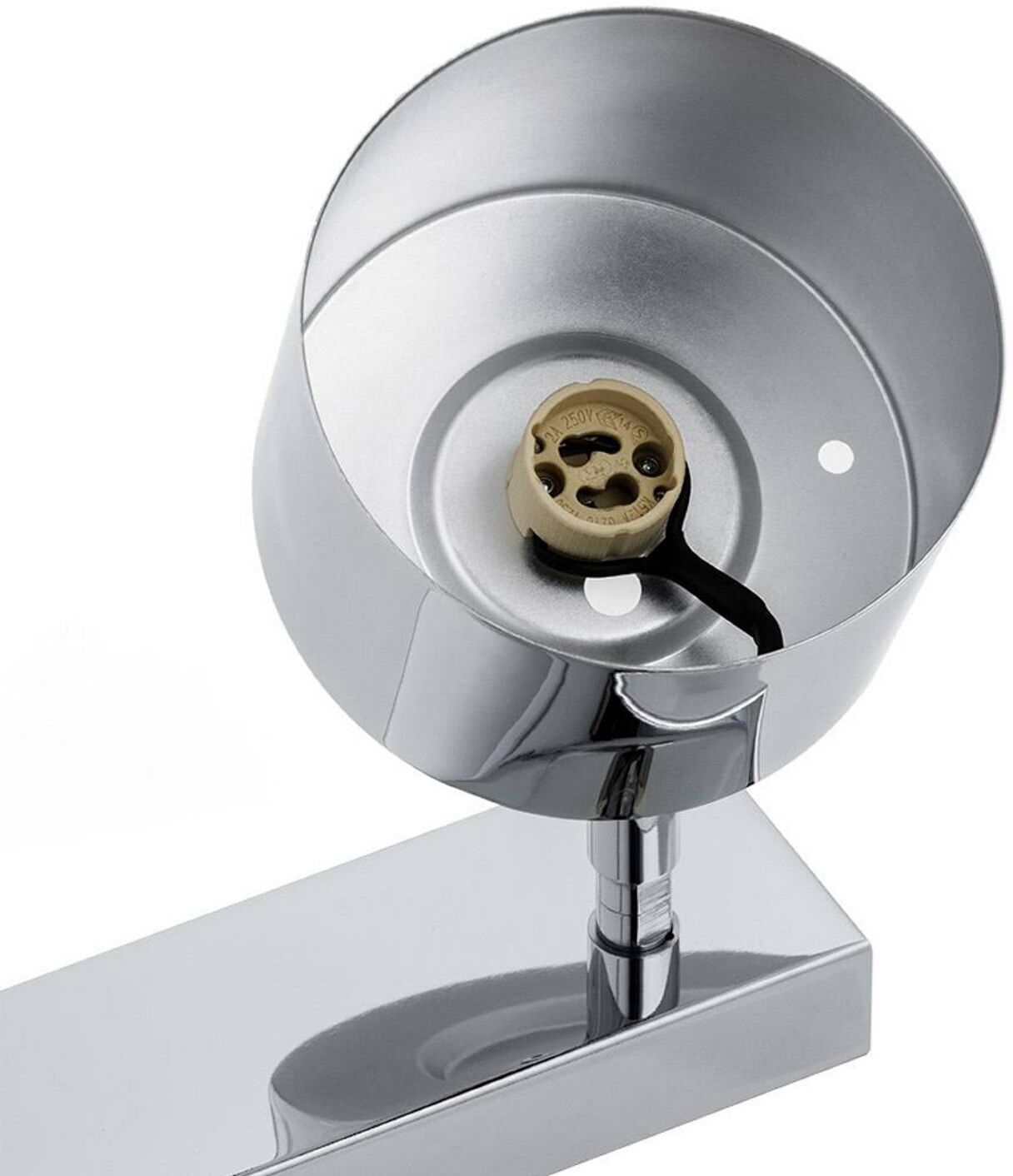 Deckenspot Chloe, verstellbar, dreiflammig, Stahl verchromt Chloe Argon, dimmbar, chrom / silber, für Wohn- / Esszimmer, Metall, Modern, Strahler