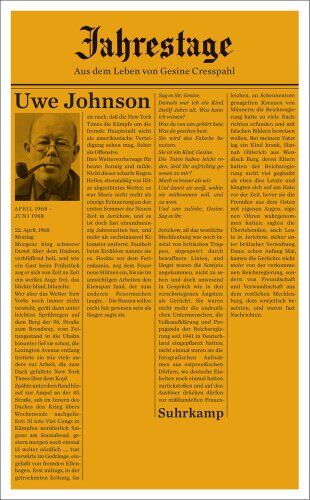 Uwe Johnson - Jahrestage 3: Aus dem Leben von Gesine Cresspahl (suhrkamp taschenbuch) - Preis vom 16.10.2026 11:41:07 h