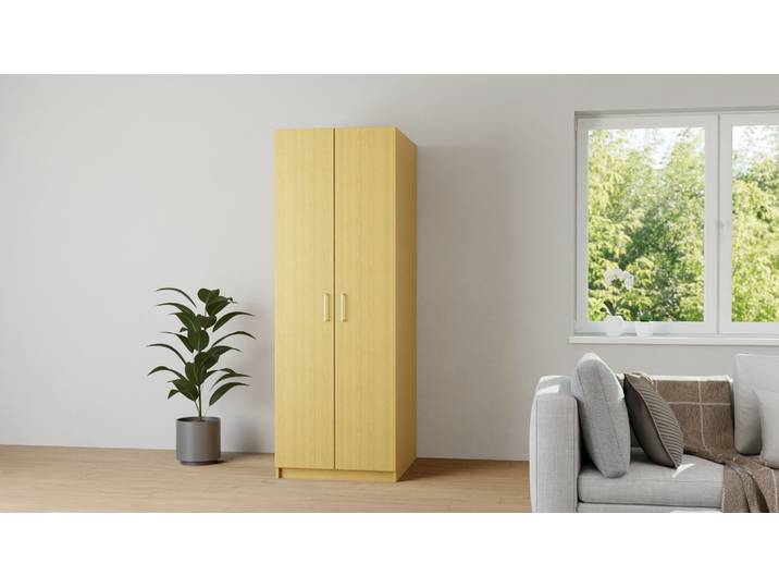 Kleiderschrank tief Echtholz Furnier Eiche geölt