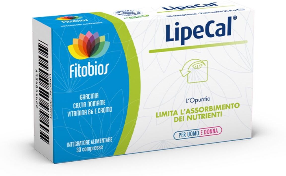 FITOBIOS Srl LipeCal, integratore per controllo del peso e metabolismo, 30 compresse