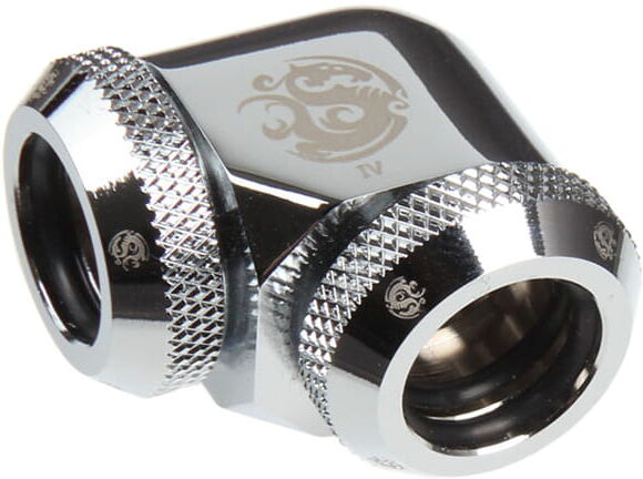 Bitspower Multi-Link Adapter 90 Grad f&uuml;r 2x 12mm AD - Shiny Silver