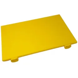 ILSA Gelbes HDPE-Schneidebrett mit Anschlägen, Ecken und abgerundeten Kanten, 53x32,5 cm