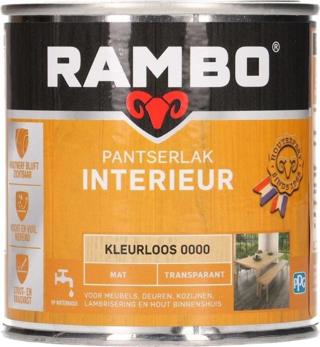 Rambo Pantserlak Interieur Mat Transparant 0,25 l