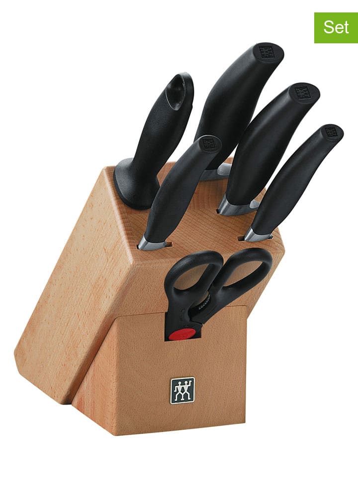 Zwilling 7tlg. Messerblock-Set ''Five Star'' in Hellbraun/ Schwarz - onesize