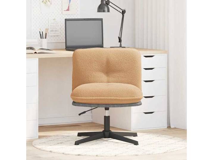 Bestseller Siège pivotant - COCO - Chaise de bureau pivotante - beige bouclé comme de la laine tissu - Taille:61x70x(76 - 88)cm C690