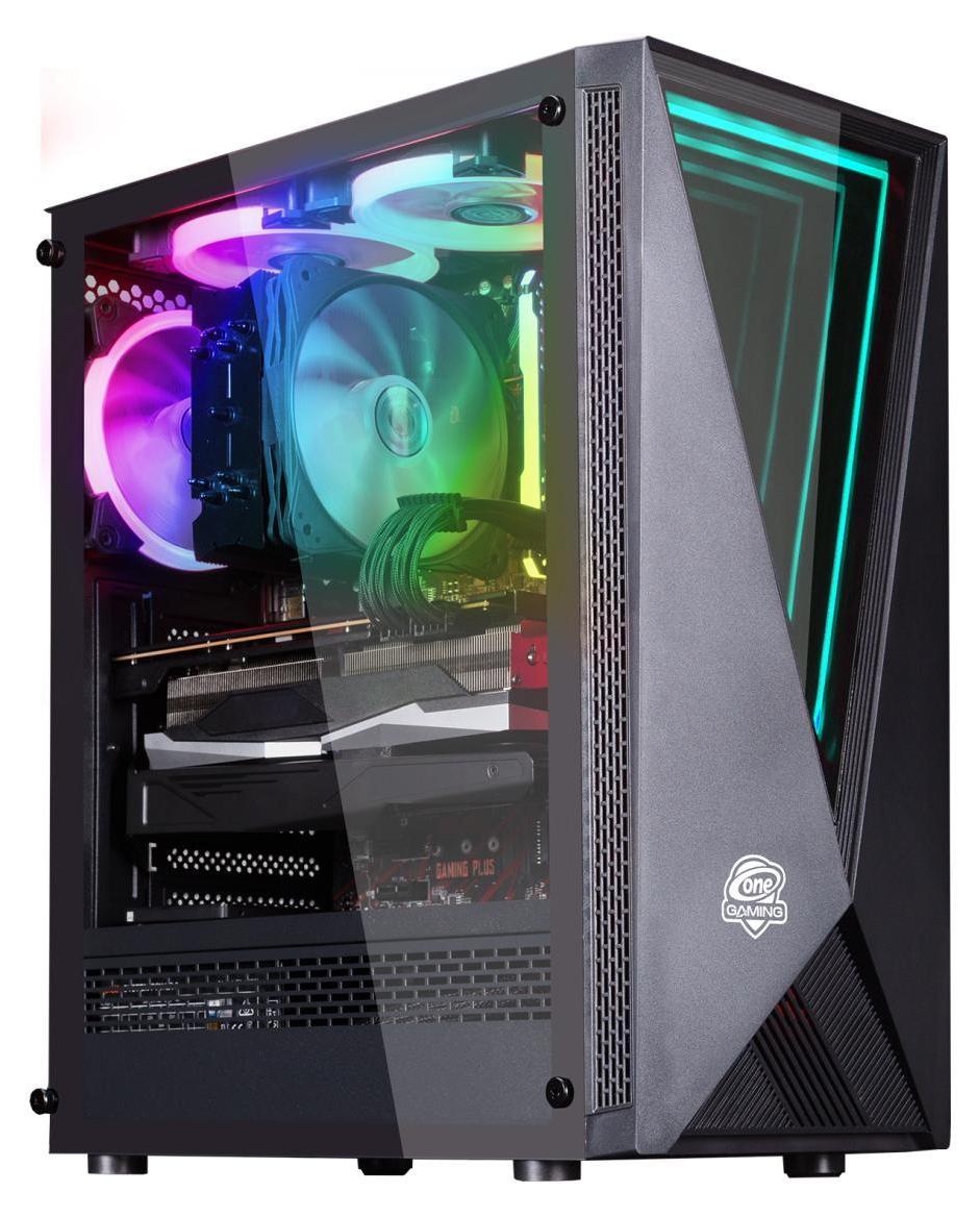 ONE GAMING Gaming PC IR063 - Core i3-12100F - RX 9060 - 480 GB NVMe - 16GB RAM - Win11